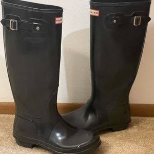 Original Hunter High Gloss Tall Boot Black